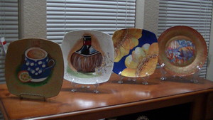 PLATOS DECORADO DEL VINO